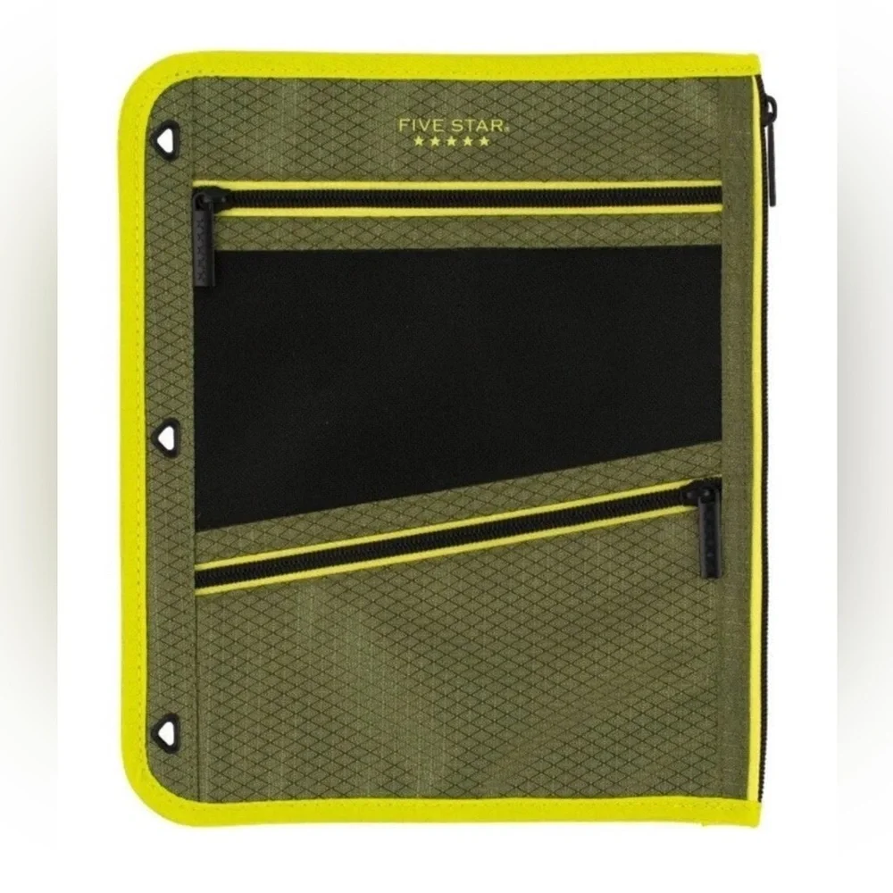Five Star Large Pencil Pouch Olive/Citrus Size 11